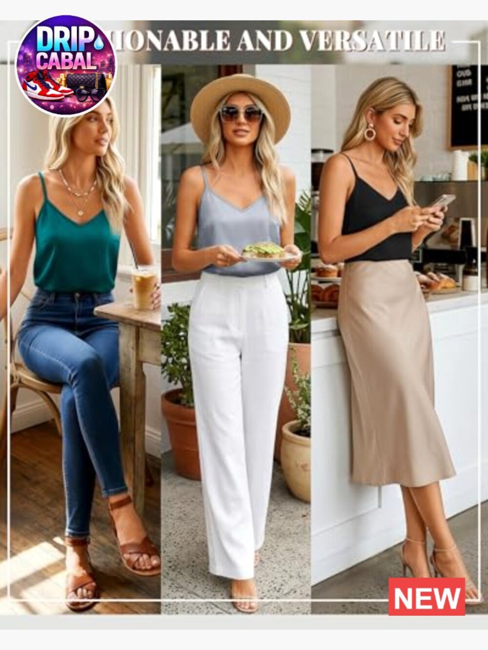 3 Pack Silk Satin V Neck Adjustable Spaghetti Strap Tank Cami Tops Sleeveless - Picture 5 of 7